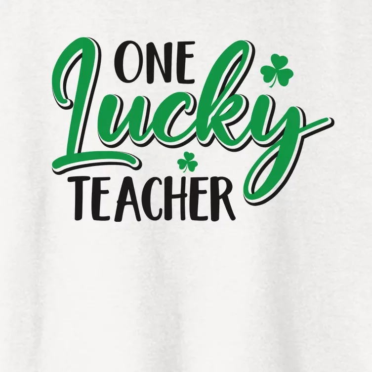 One Lucky Teacher, St Patrick's Day Women's Crop Top Tee