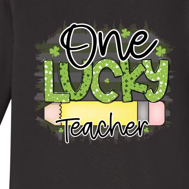 One Lucky Teacher Main File Baby Long Sleeve Bodysuit