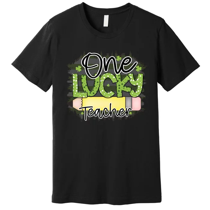 One Lucky Teacher Main File Premium T-Shirt