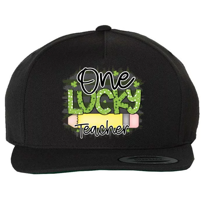 One Lucky Teacher Main File Wool Snapback Cap