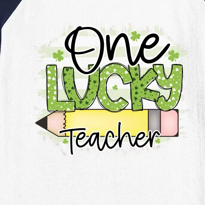 One Lucky Teacher Main File Baseball Sleeve Shirt