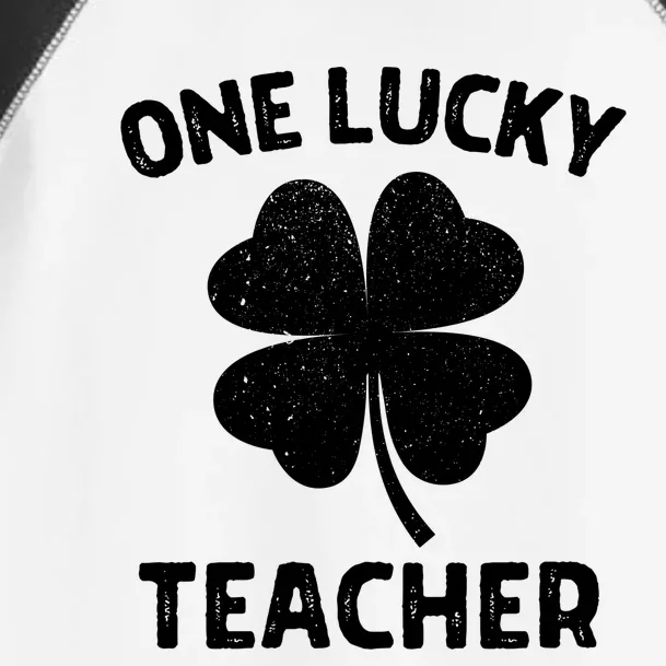 One Lucky Teacher St Patricks Day Green Shamrock Leaf Toddler Fine Jersey T-Shirt