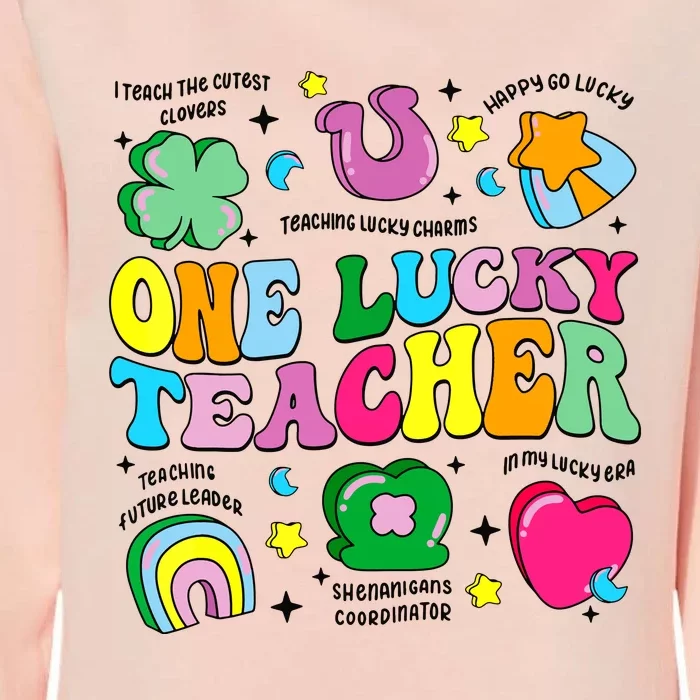 One Lucky Teacher Retro Teacher St Patricks Day Teaching Womens California Wash Sweatshirt