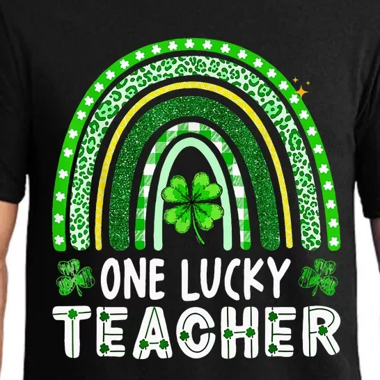 One Lucky Teacher Rainbow St Patrick’S Day Pajama Set