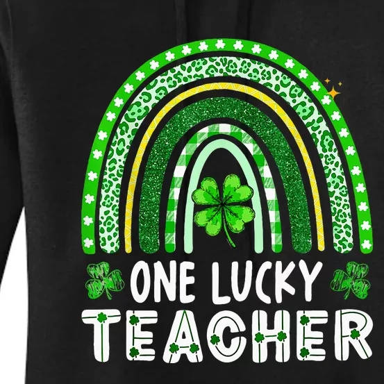 One Lucky Teacher Rainbow St Patrick’S Day Women's Pullover Hoodie