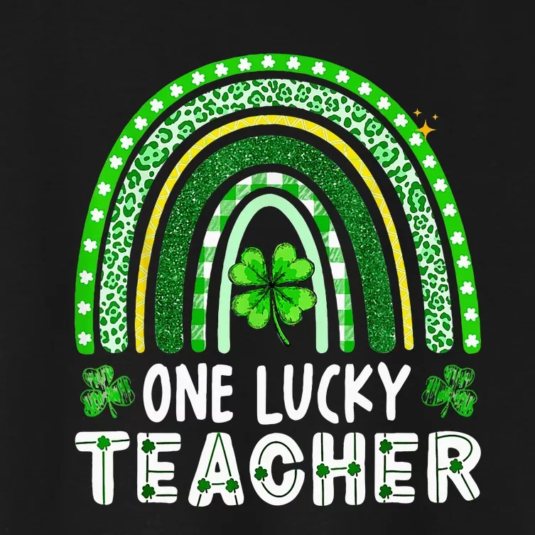 One Lucky Teacher Rainbow St Patrick’S Day Women's Crop Top Tee