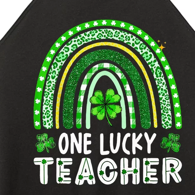 One Lucky Teacher Rainbow St Patrick’S Day Women’s Perfect Tri Rocker Tank