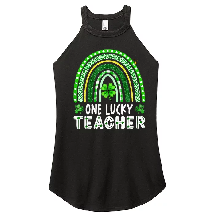 One Lucky Teacher Rainbow St Patrick’S Day Women’s Perfect Tri Rocker Tank