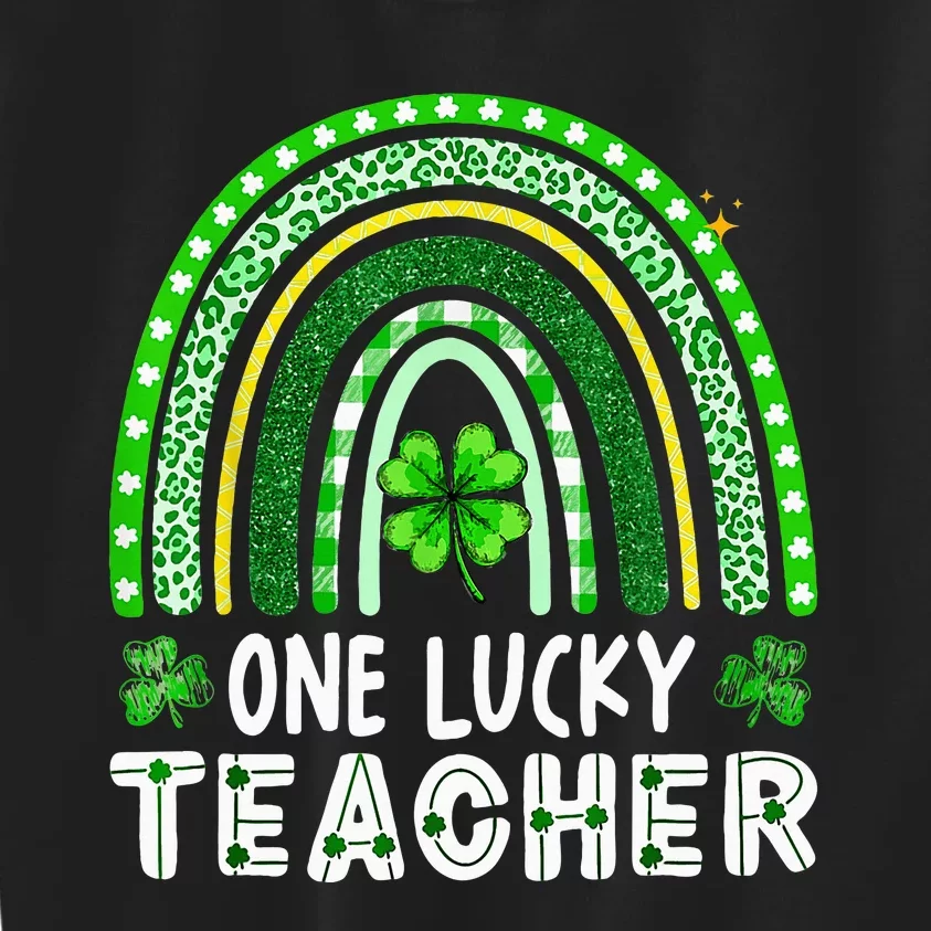 One Lucky Teacher Rainbow St Patrick’S Day Kids Sweatshirt