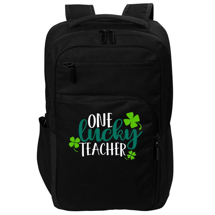 One Lucky Teacher St Patrick's Day Impact Tech Backpack