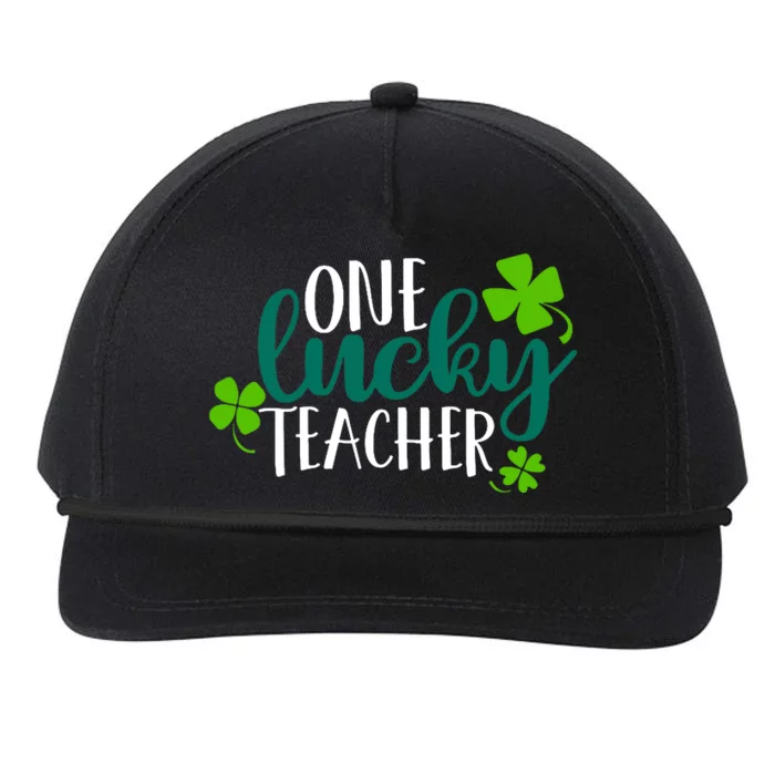 One Lucky Teacher St Patrick's Day Snapback Five-Panel Rope Hat