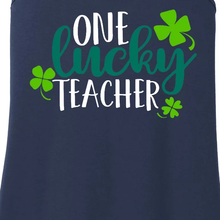 One Lucky Teacher St Patrick's Day Ladies Essential Tank