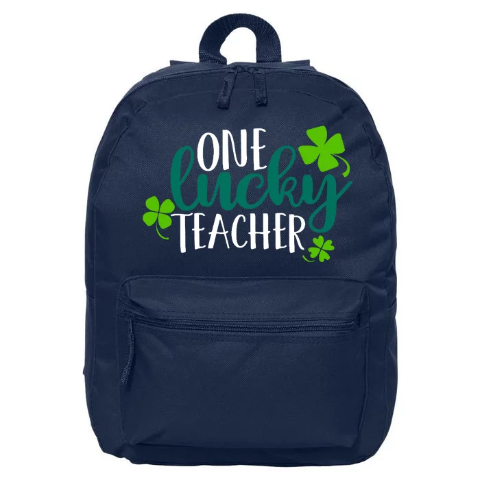 One Lucky Teacher St Patrick's Day 16 in Basic Backpack