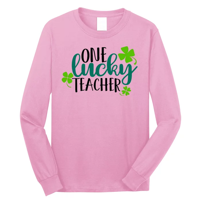 One Lucky Teacher St Patrick's Day Long Sleeve Shirt