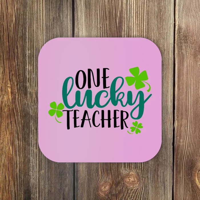 One Lucky Teacher St Patrick's Day Coaster