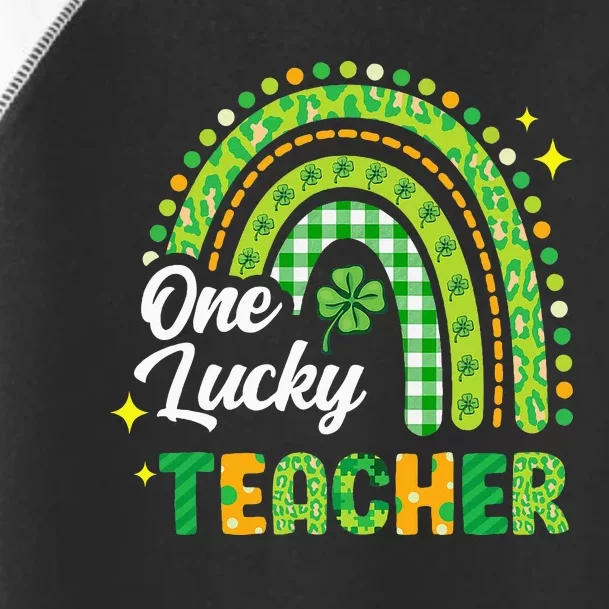 One Lucky Teacher St Patricks Day Rainbow Shamrock Toddler Fine Jersey T-Shirt