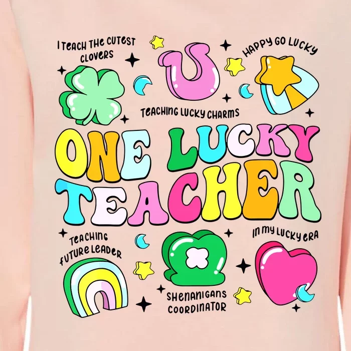 One Lucky Teacher Retro Teacher St Patricks Day Teaching Womens California Wash Sweatshirt