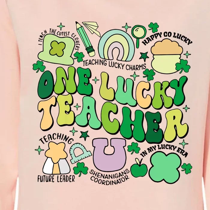 One Lucky Teacher St Patricks Day Irish Teacher Lucky Era Womens California Wash Sweatshirt