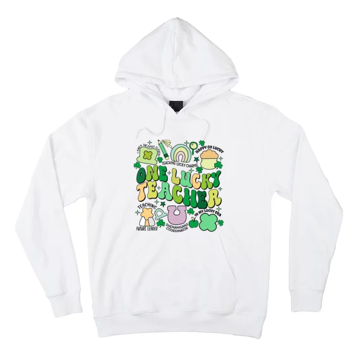 One Lucky Teacher St Patricks Day Irish Teacher Lucky Era Hoodie