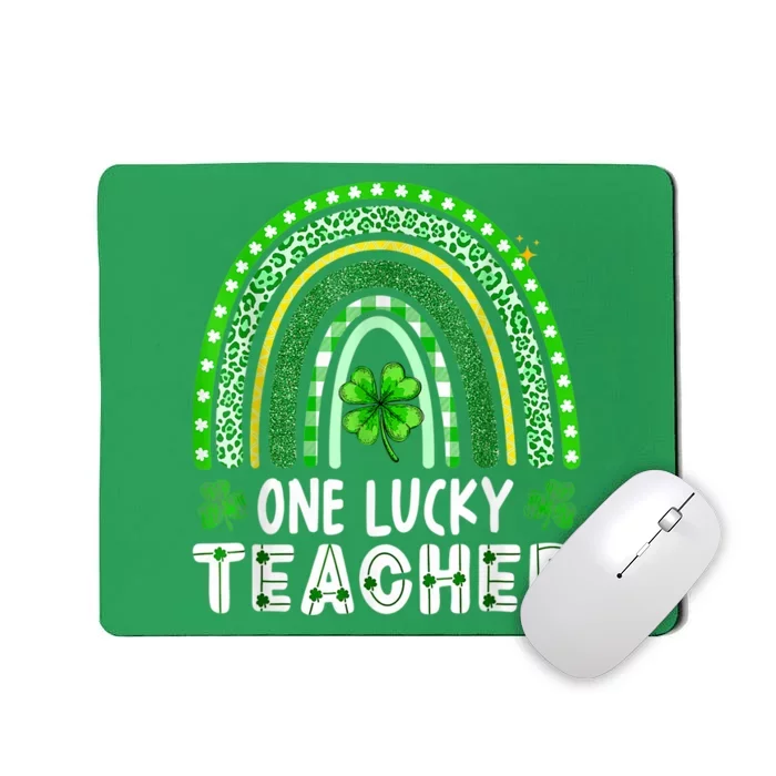 One Lucky Teacher Rainbow St Patrick’s Day Mousepad