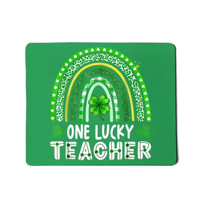 One Lucky Teacher Rainbow St Patrick’s Day Mousepad