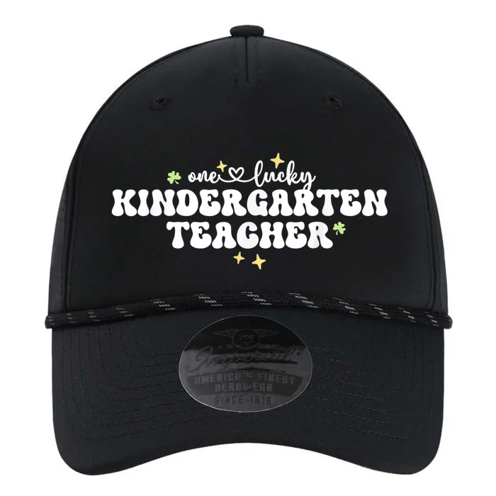 One Lucky Teacher Retro Kindergarten Teacher St Patricks Day Performance The Dyno Cap