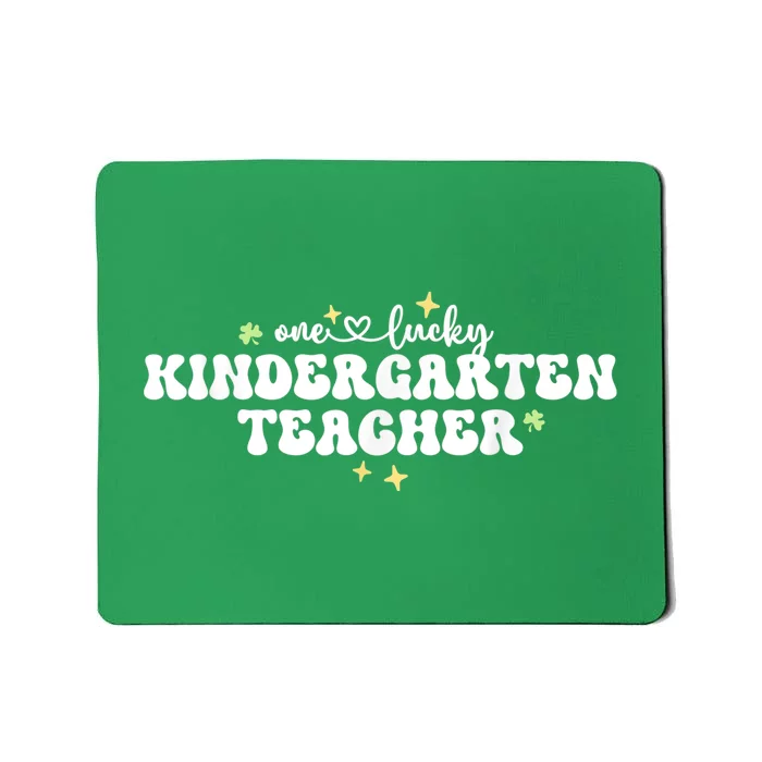 One Lucky Teacher Retro Kindergarten Teacher St Patricks Day Mousepad