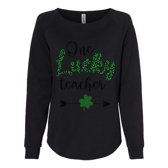 One Lucky Teacher St Patricks Day Gift For Teachers Womens California Wash Sweatshirt