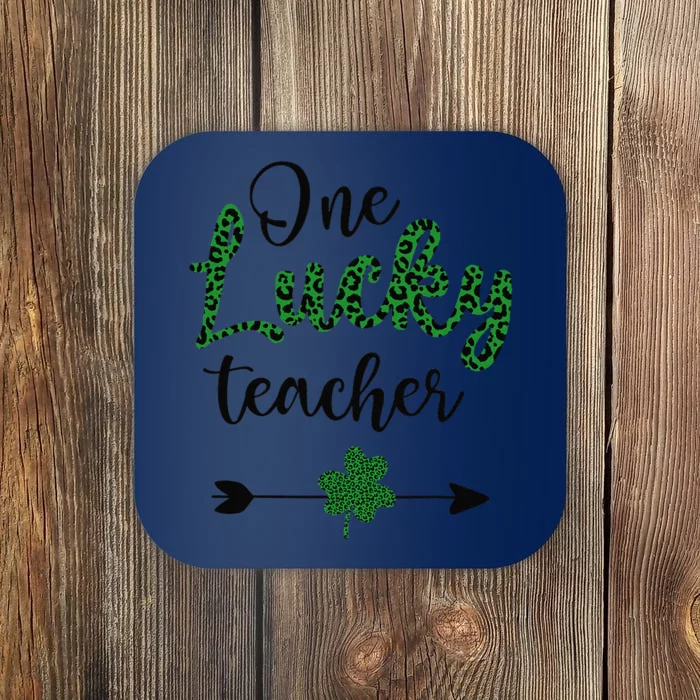 One Lucky Teacher St Patricks Day Gift For Teachers Coaster