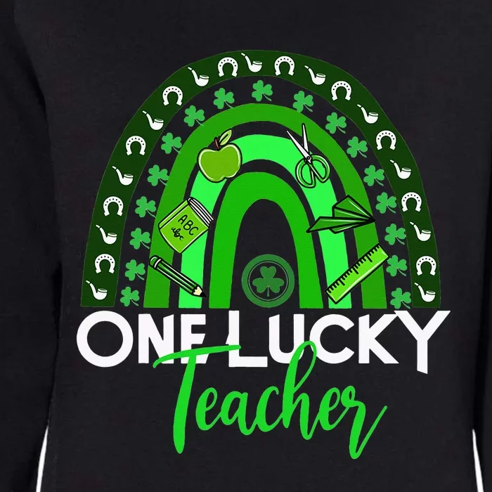 One Lucky Teacher Rainbow St. Patricks Day Irish Teacher Womens California Wash Sweatshirt