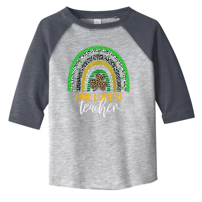 One Lucky Teacher Rainbow Shirt School St Patrick’s Day Toddler Fine Jersey T-Shirt