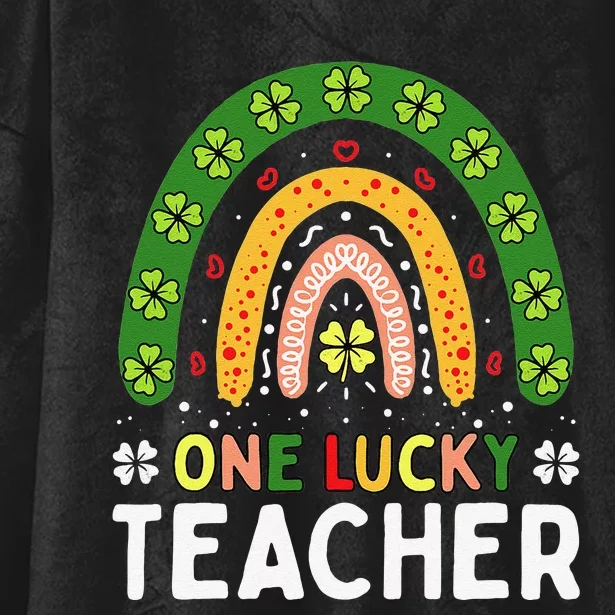 One Lucky Teacher Rainbow St Patrick’s Day Appreciation Hooded Wearable Blanket