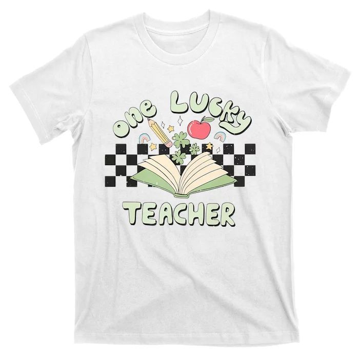 One Lucky Teacher Retro Vintage School Student Saint Patrick's Day T-Shirt