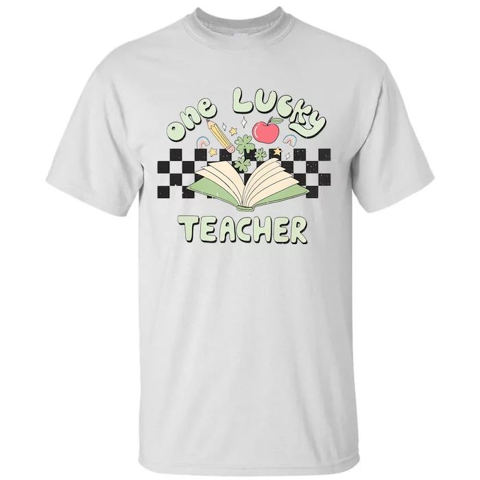 One Lucky Teacher Retro Vintage School Student Saint Patrick's Day Tall T-Shirt