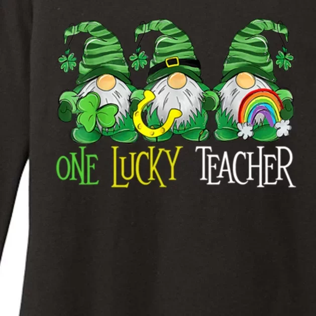 One Lucky Teacher Gnome St Patrick's Day Womens CVC Long Sleeve Shirt