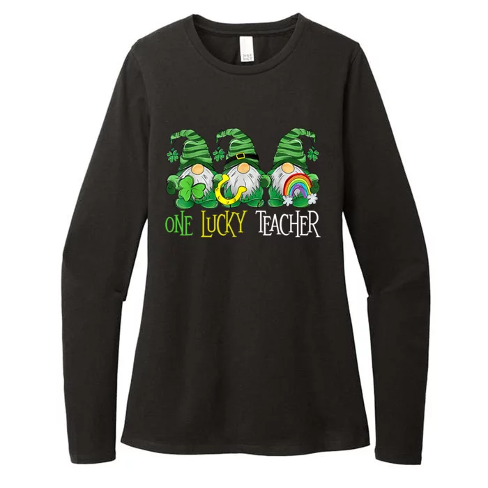 One Lucky Teacher Gnome St Patrick's Day Womens CVC Long Sleeve Shirt