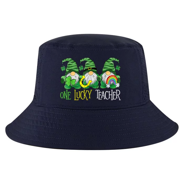 One Lucky Teacher Gnome St Patrick's Day Cool Comfort Performance Bucket Hat