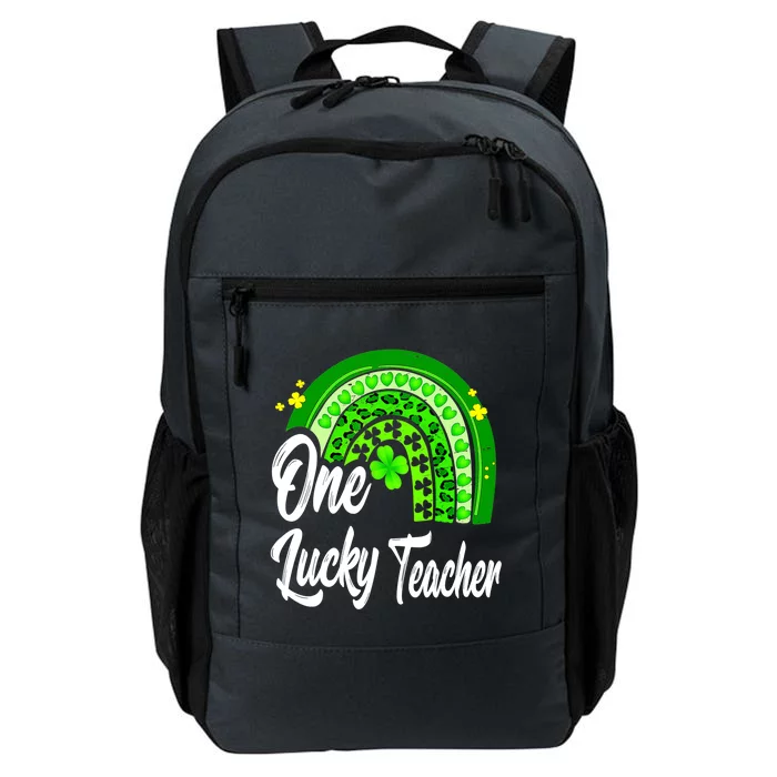 One Lucky Teacher Rainbow Leopard St Patrick’s Day Daily Commute Backpack