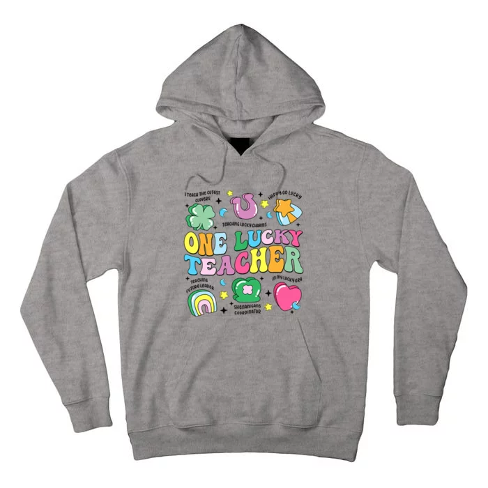 One Lucky Teacher Retro Teacher St PatrickS Day Teaching Tall Hoodie