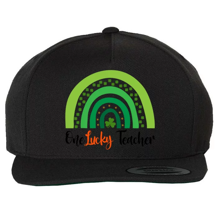 One Lucky Teacher Rainbow Funny St Patrick’s Day Cool Gift Wool Snapback Cap