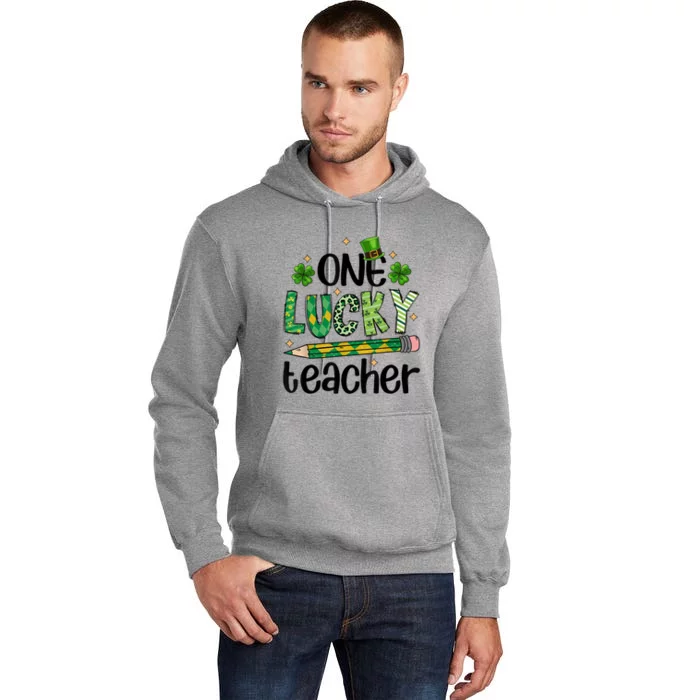 One Lucky Teacher St. Patrick S Day Irish Teacher Shamrock Tall Hoodie