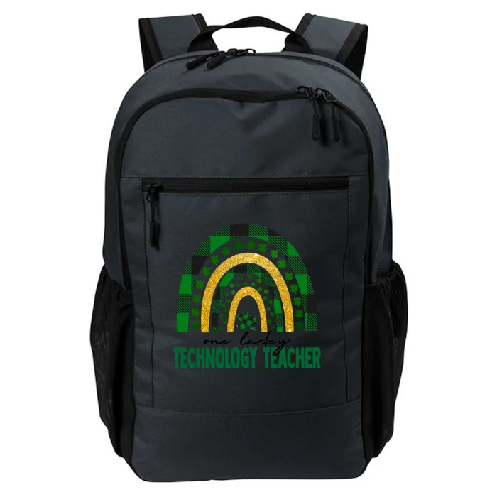 One Lucky Technology Teacher Rainbow St Patricks Day Gift Daily Commute Backpack