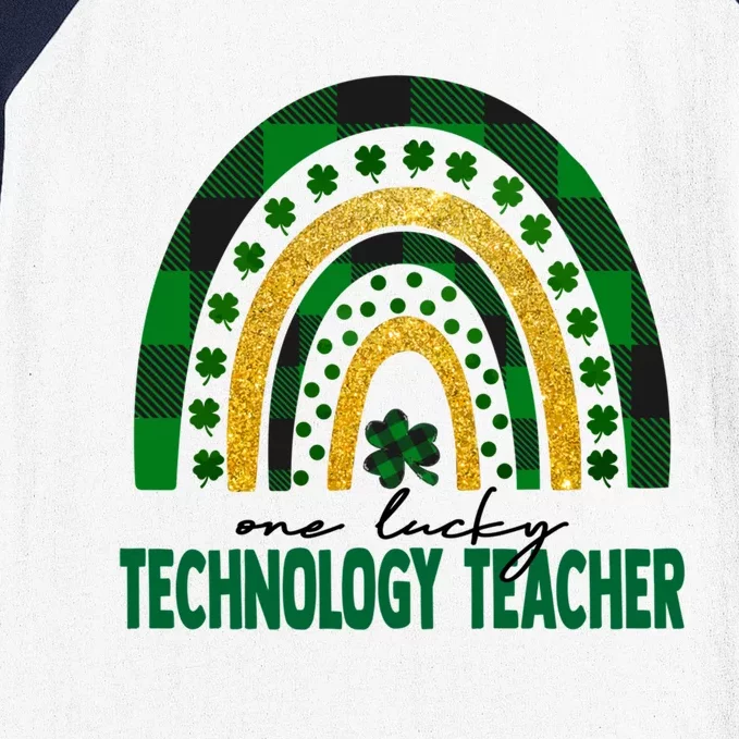 One Lucky Technology Teacher Rainbow St Patricks Day Gift Baseball Sleeve Shirt