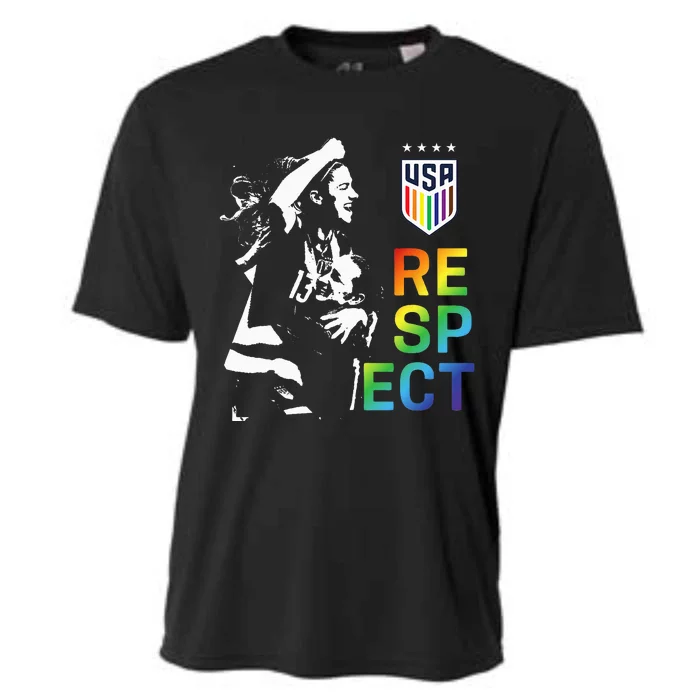 Officially Licensed U.S. Soccer USWNT Respect Pride Cooling Performance Crew T-Shirt