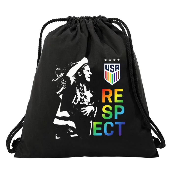 Officially Licensed U.S. Soccer USWNT Respect Pride Drawstring Bag