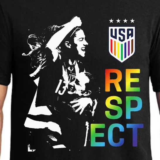 Officially Licensed U.S. Soccer USWNT Respect Pride Pajama Set