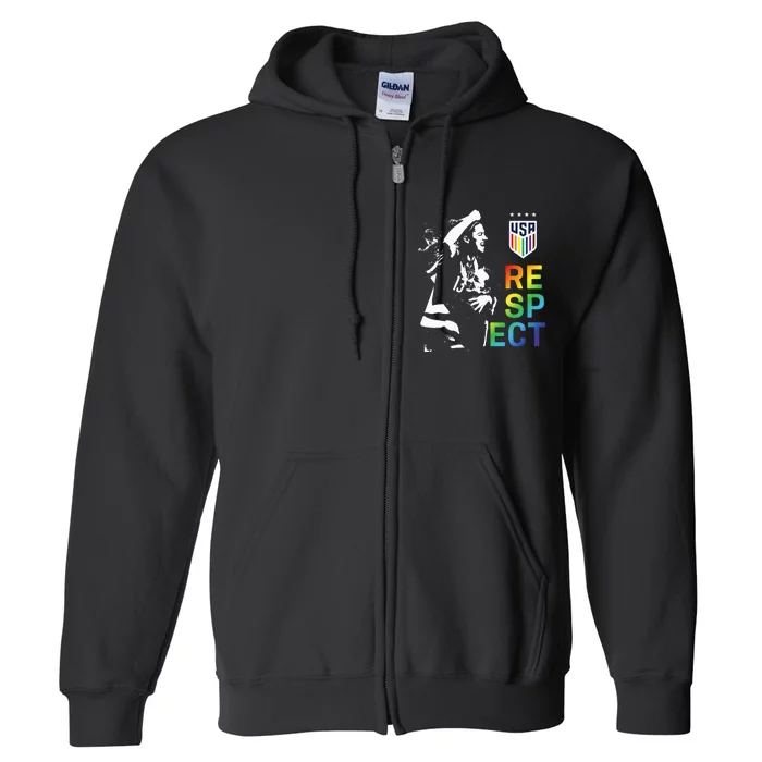 Officially Licensed U.S. Soccer USWNT Respect Pride Full Zip Hoodie