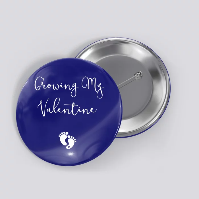 Our Little Valentine Valentines Day Pregnancy Announcet Gift Button