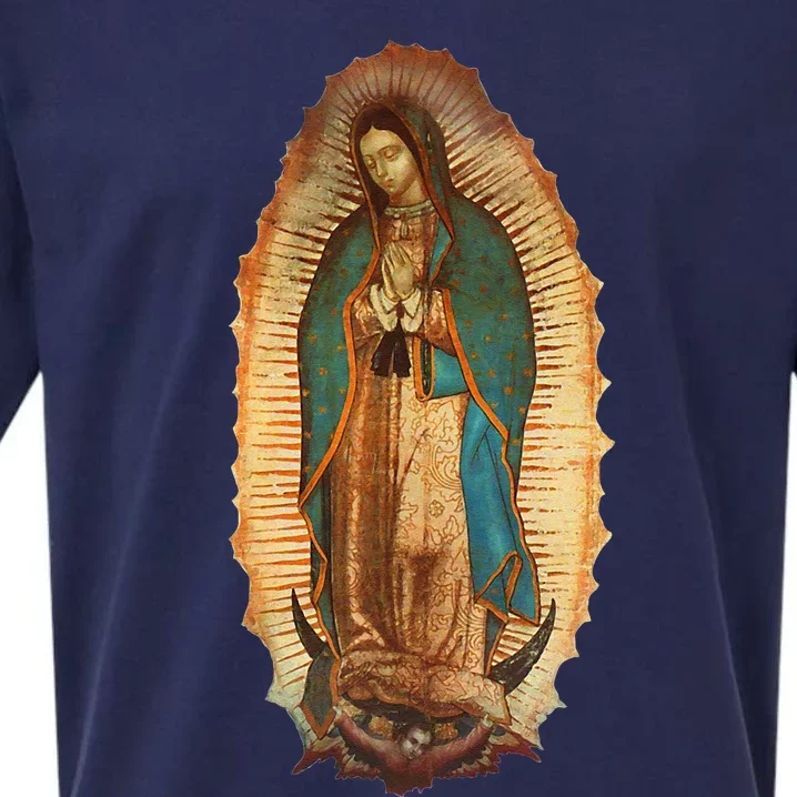 Our Lady Virgen De Guadalupe Virgin Mary Sueded Cloud Jersey T-Shirt