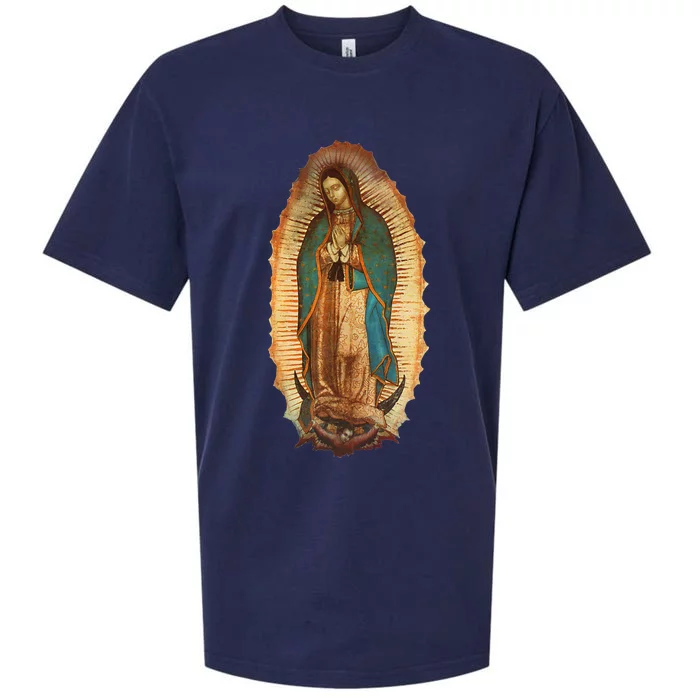 Our Lady Virgen De Guadalupe Virgin Mary Sueded Cloud Jersey T-Shirt